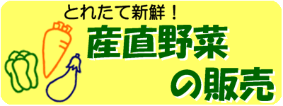 とれたて新鮮！産直野菜の販売